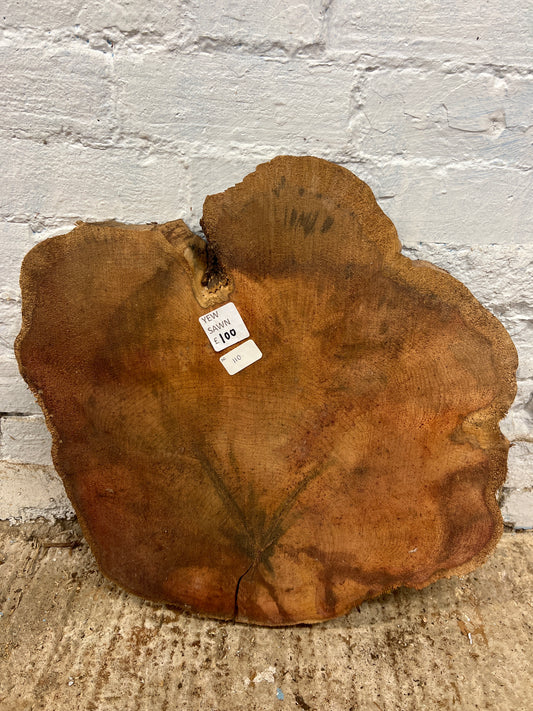 Yew No 110 - 480x490x50mm Sawn