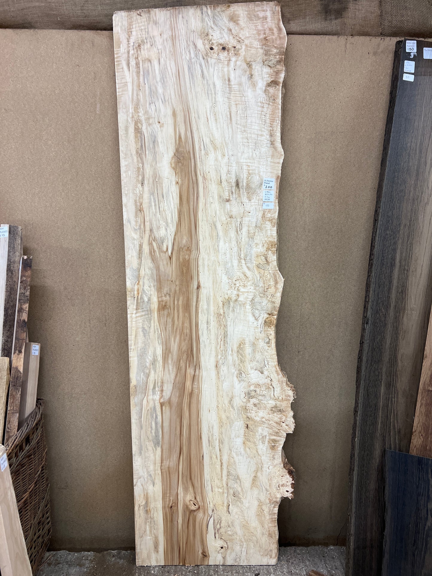 Horse Chestnut No 185 - 1960x530-590x70mm Planed