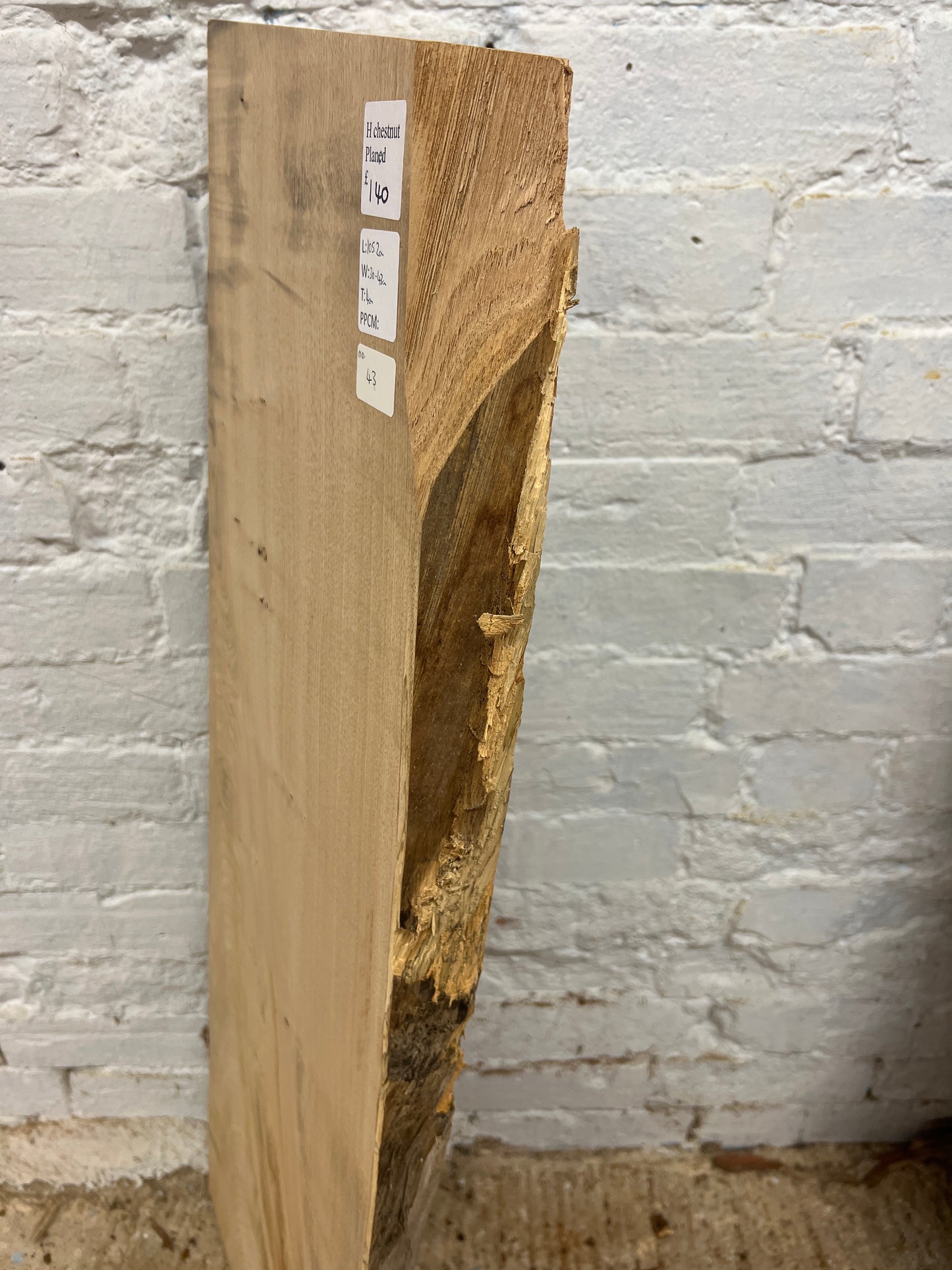 Chestnut No 43 - 1052x300-430x40mm Planed