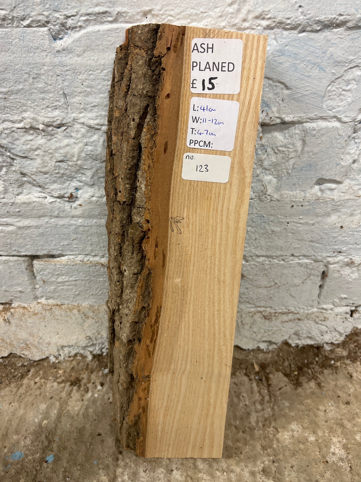 Ash No 123 - 410x110-120x47mm Planed