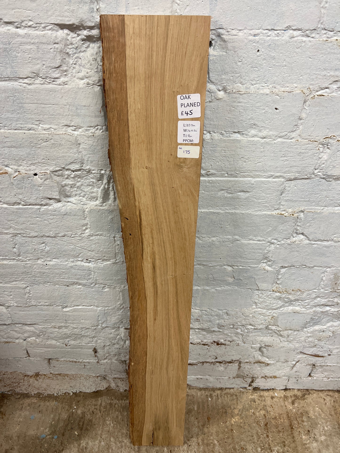 Oak No 175 - 1087x140-165x28mm Planed