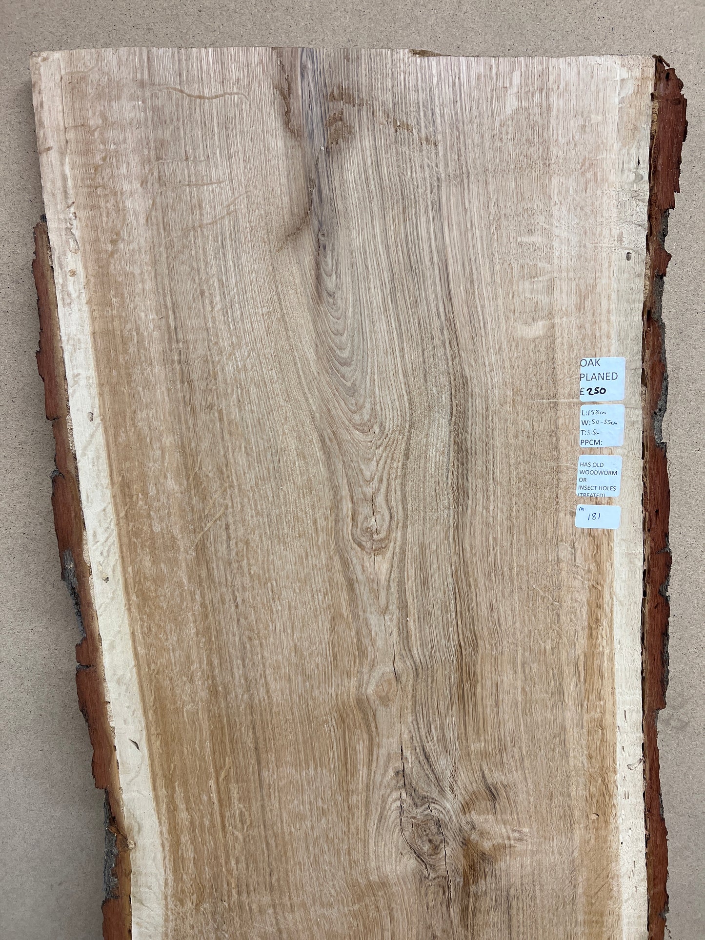 Oak No 181 - 1580x500-550x35mm Planed