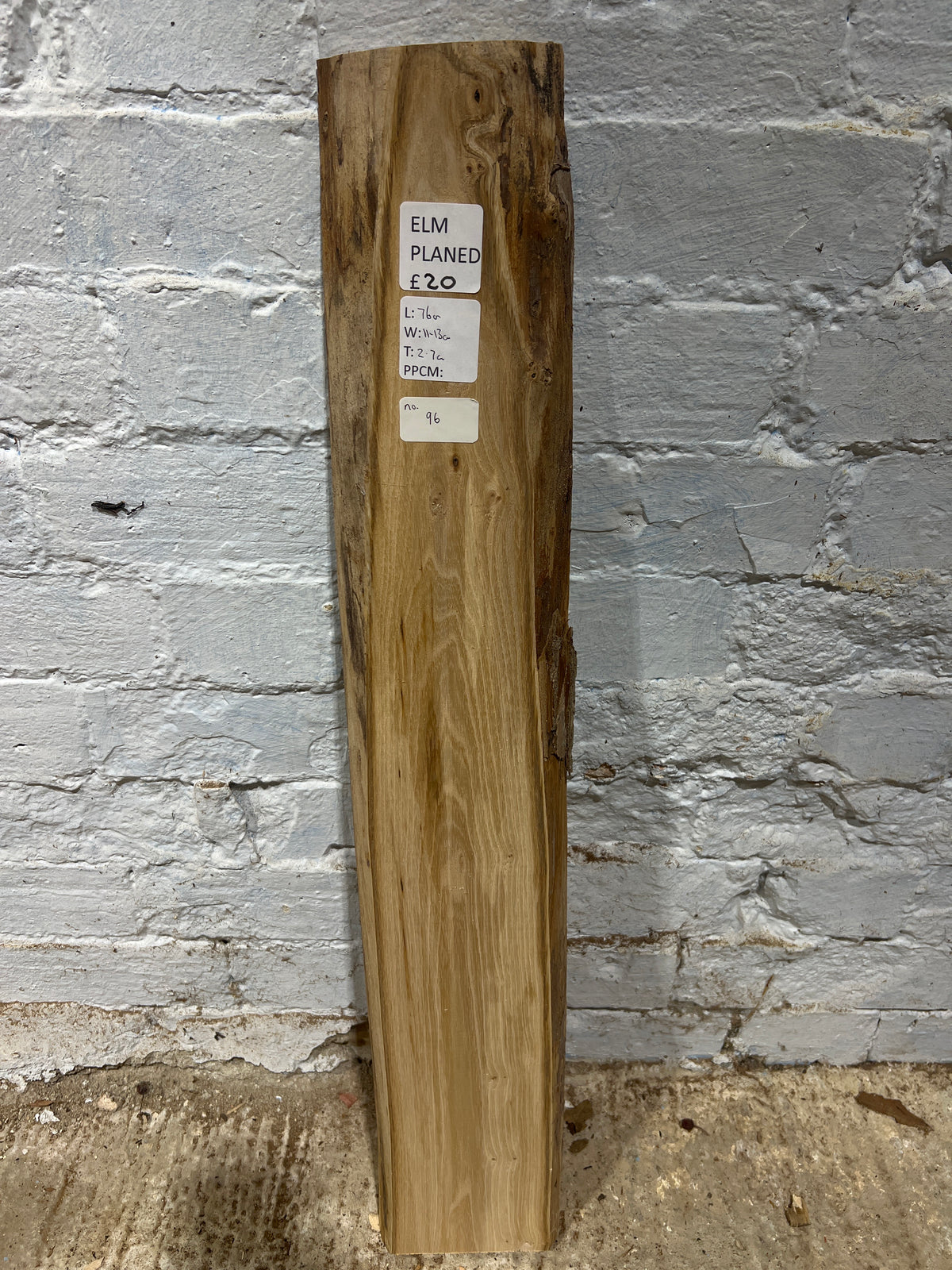 Elm No 96 - 760x110-130x27mm Planed