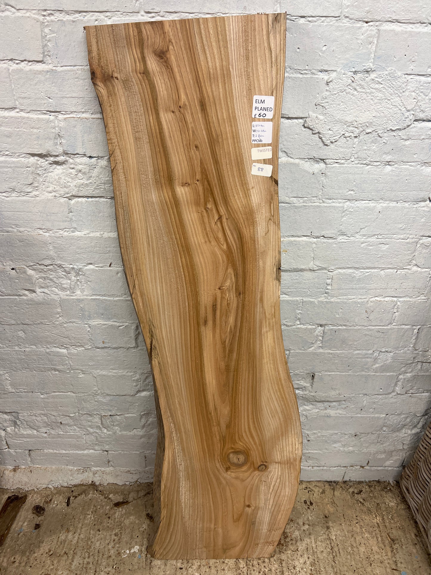 Elm No 88 - 1316x320-380x32mm Planed