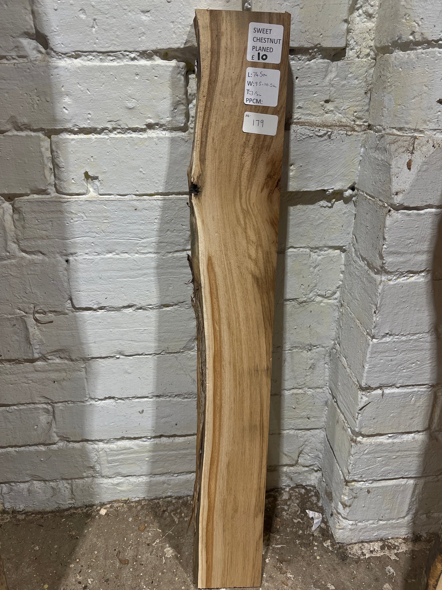 Sweet Chestnut No 179 - 745x95-105x35mm Planed