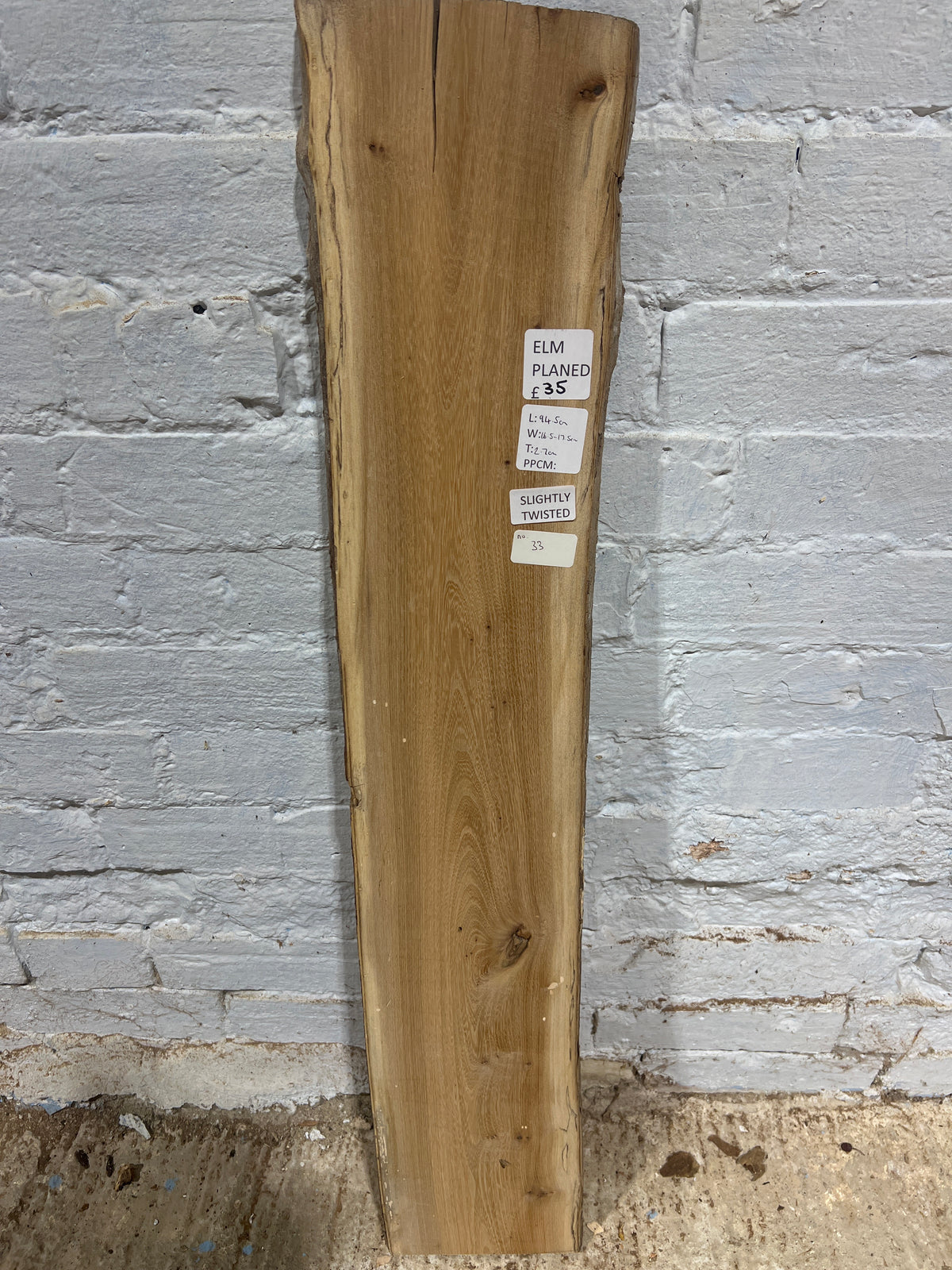 Elm No 33 - 945x165-175x27mm Planed