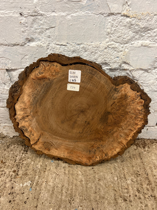 Burr Elm No 134 - 450x370x40mm Sawn