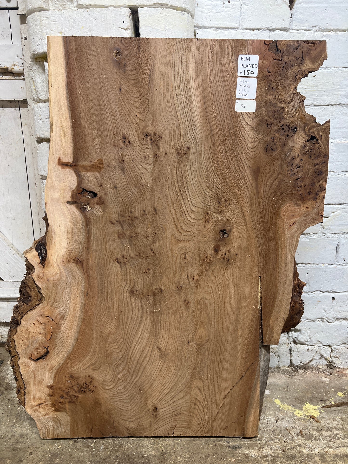 Burr Elm No 33 - 830x470-630x33mm Planed