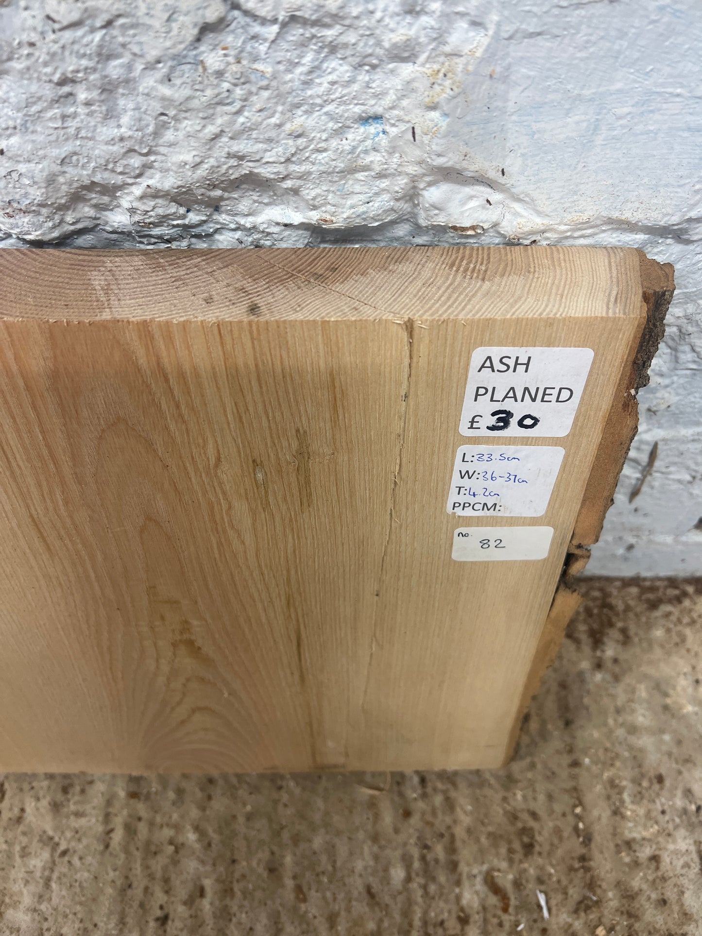 Ash No 82 - 335x360-370x42mm Planed