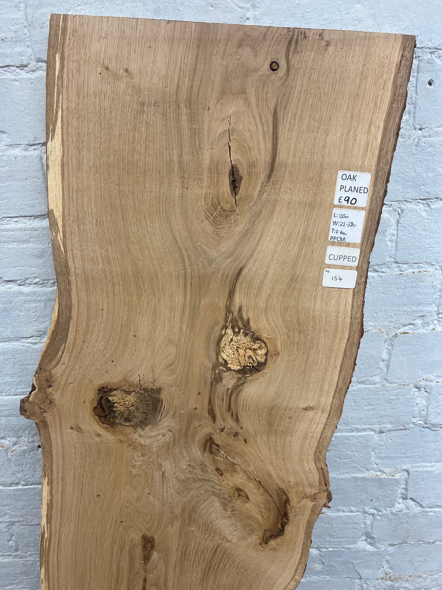 Oak No 154 - 1350x320-380x26mm Planed