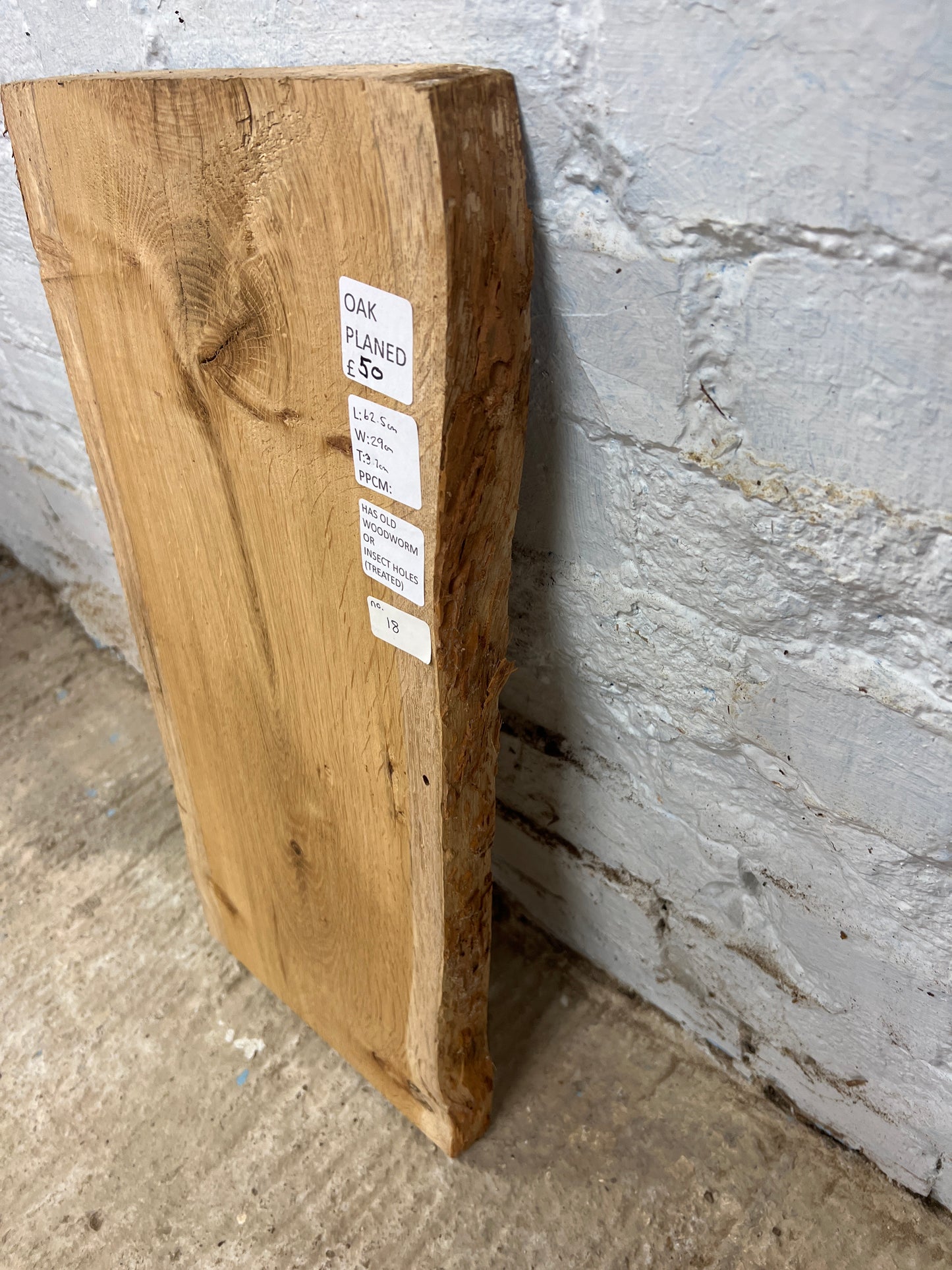 Oak No 18 - 625x290x37mm Planed