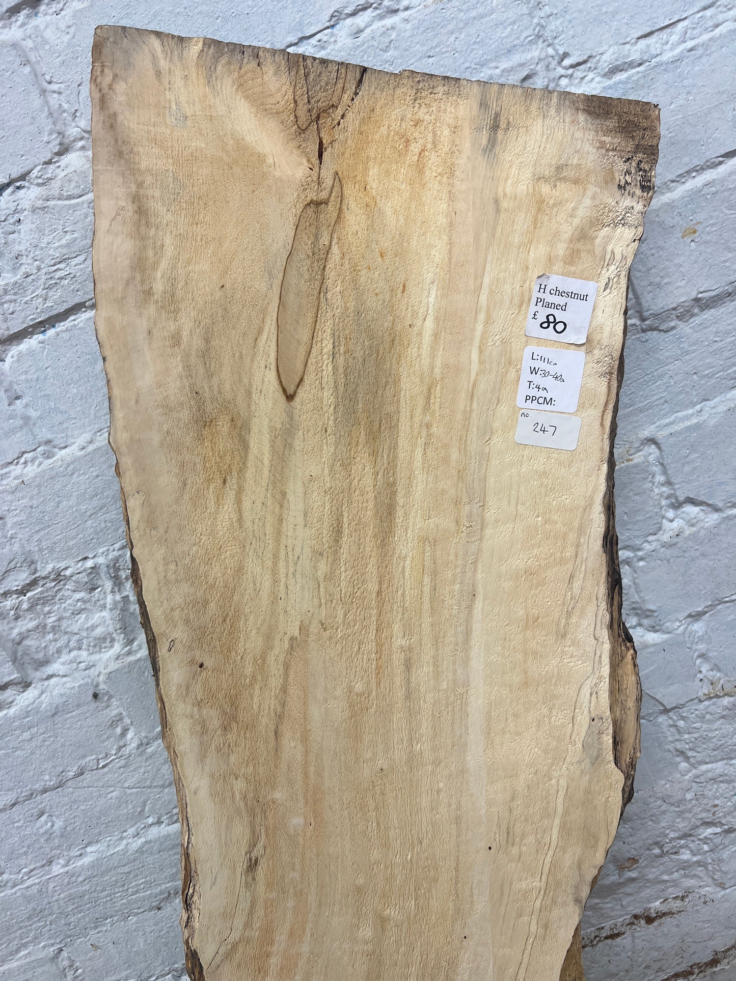 Horse Chestnut No 247 - 1110x300-400x40mm Planed