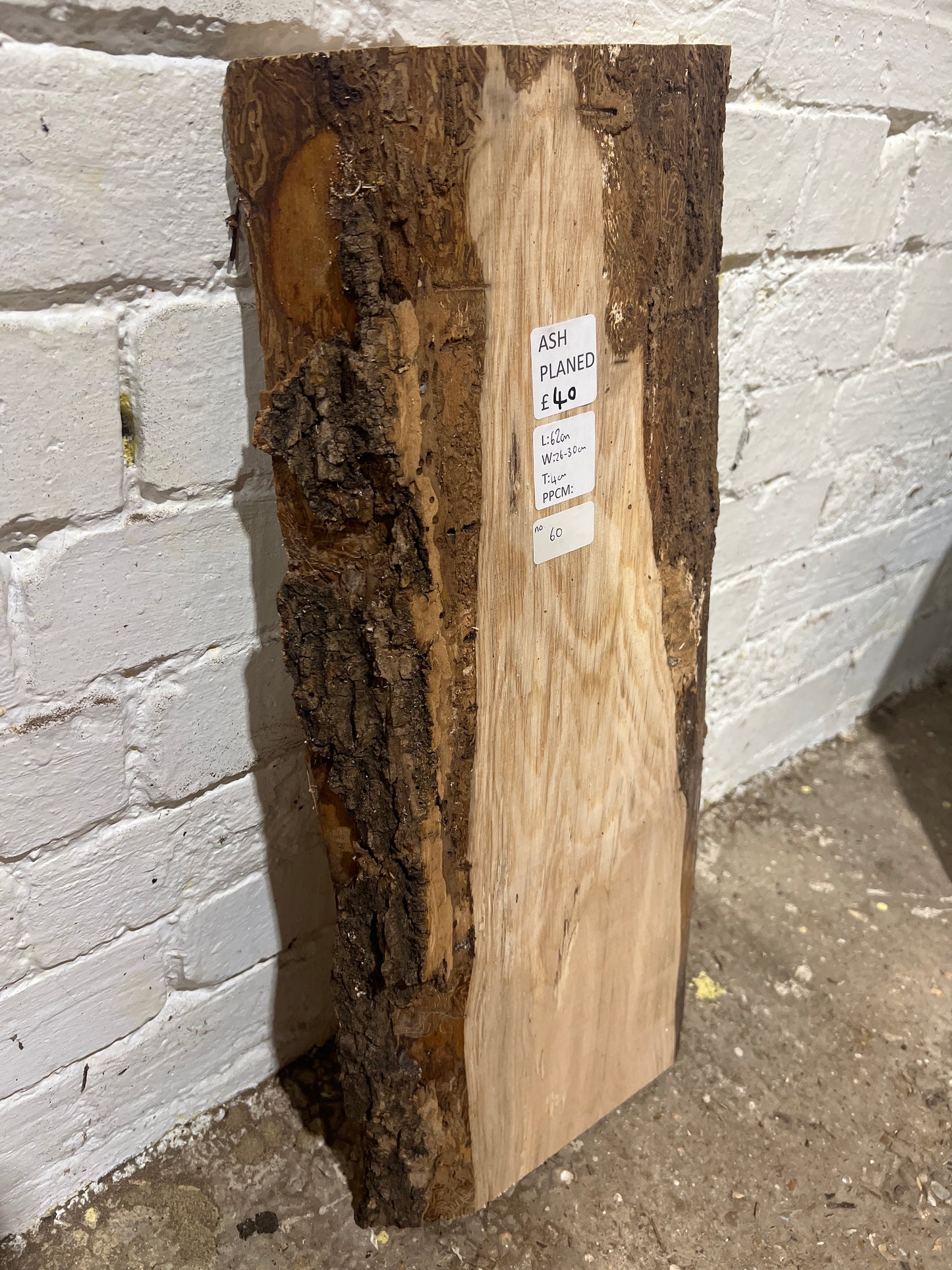 Ash No 60 - 620x260-300x40mm Planed