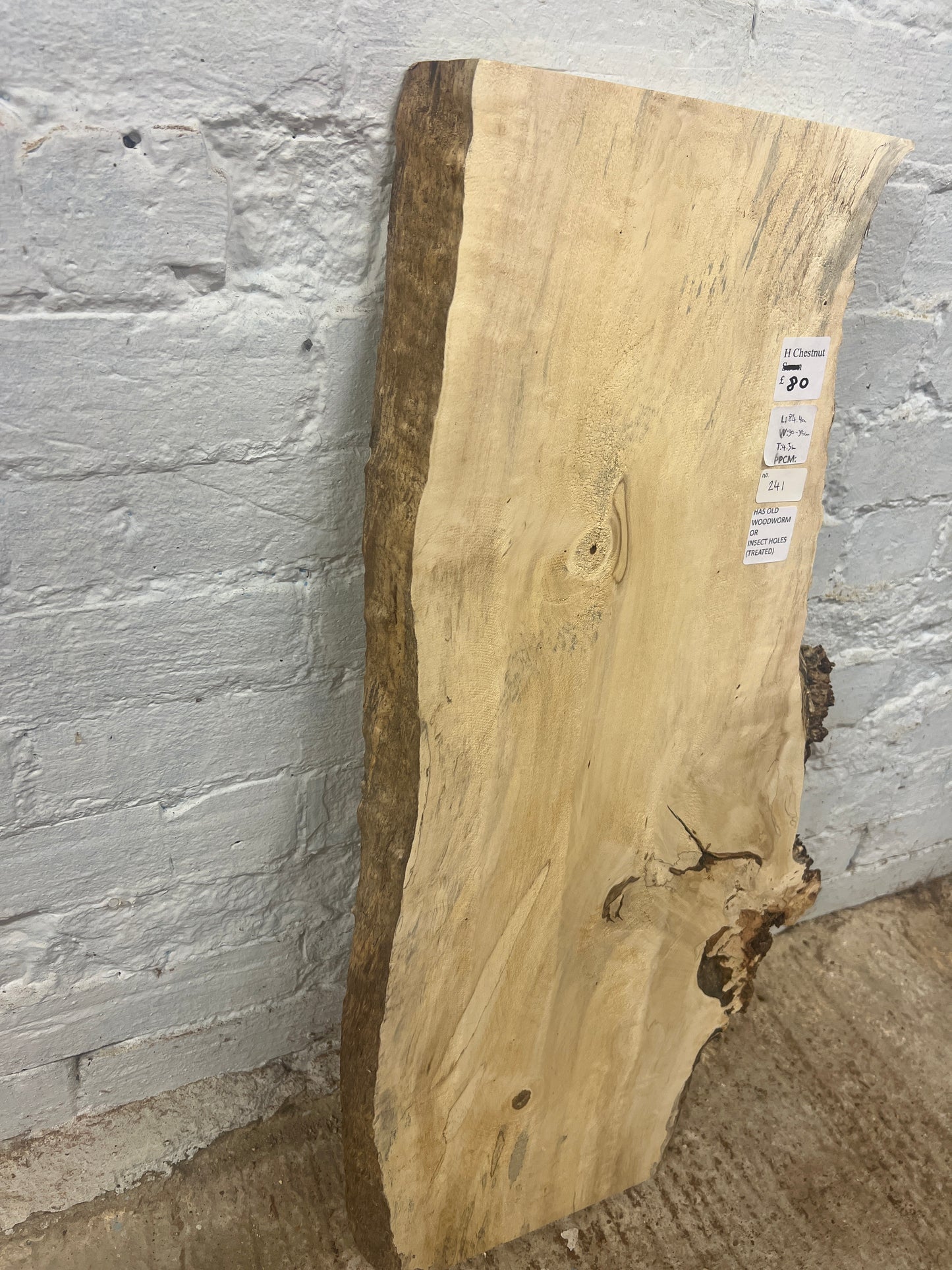 Horse Chestnut No 241 - 844x300-380x43mm Planed