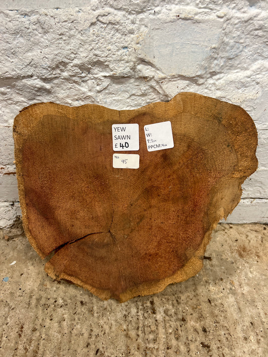 Yew No 95 - 290x320x50mm Planed