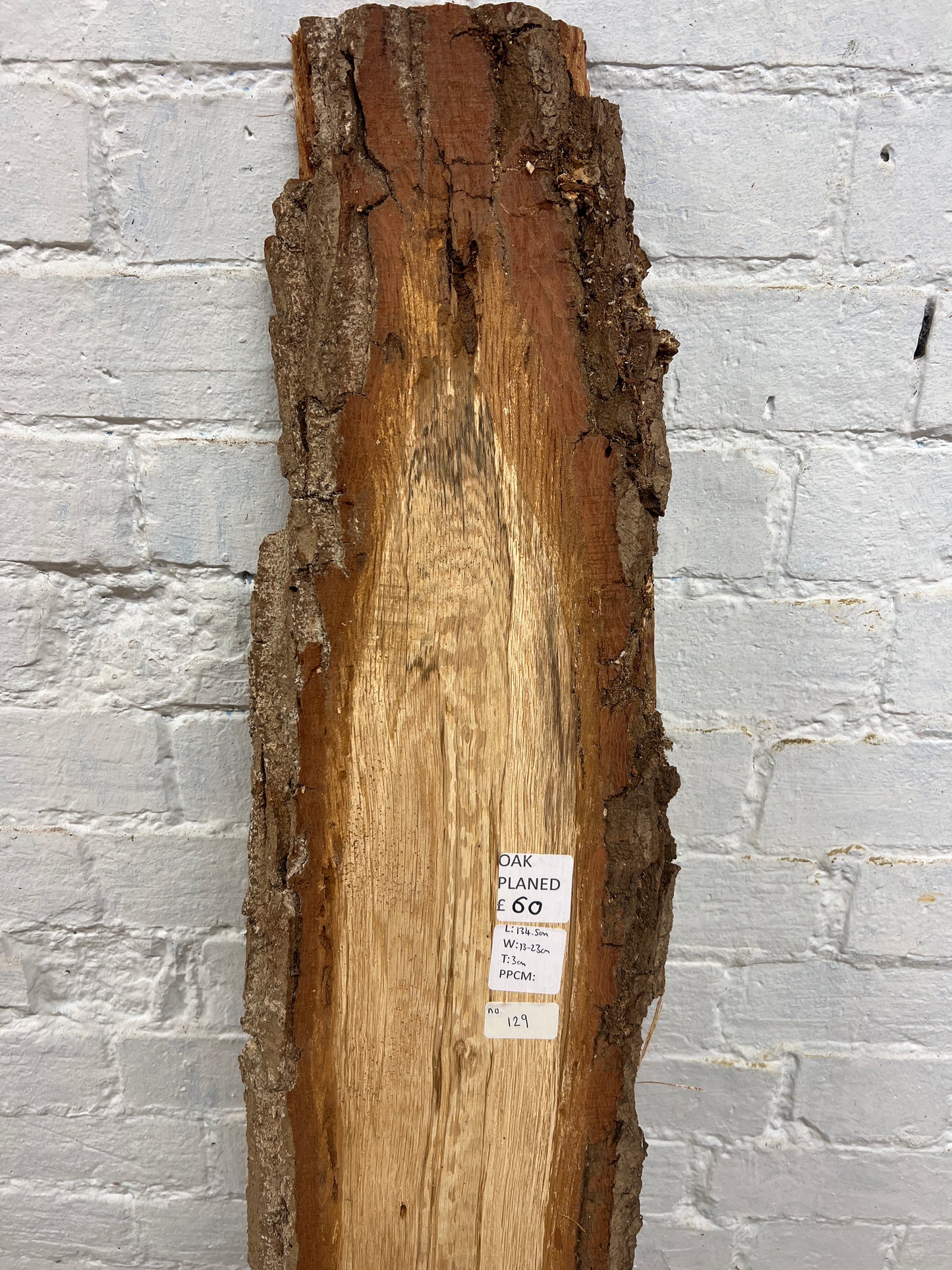 Oak No 129 - 1345x130-230x30mm Planed