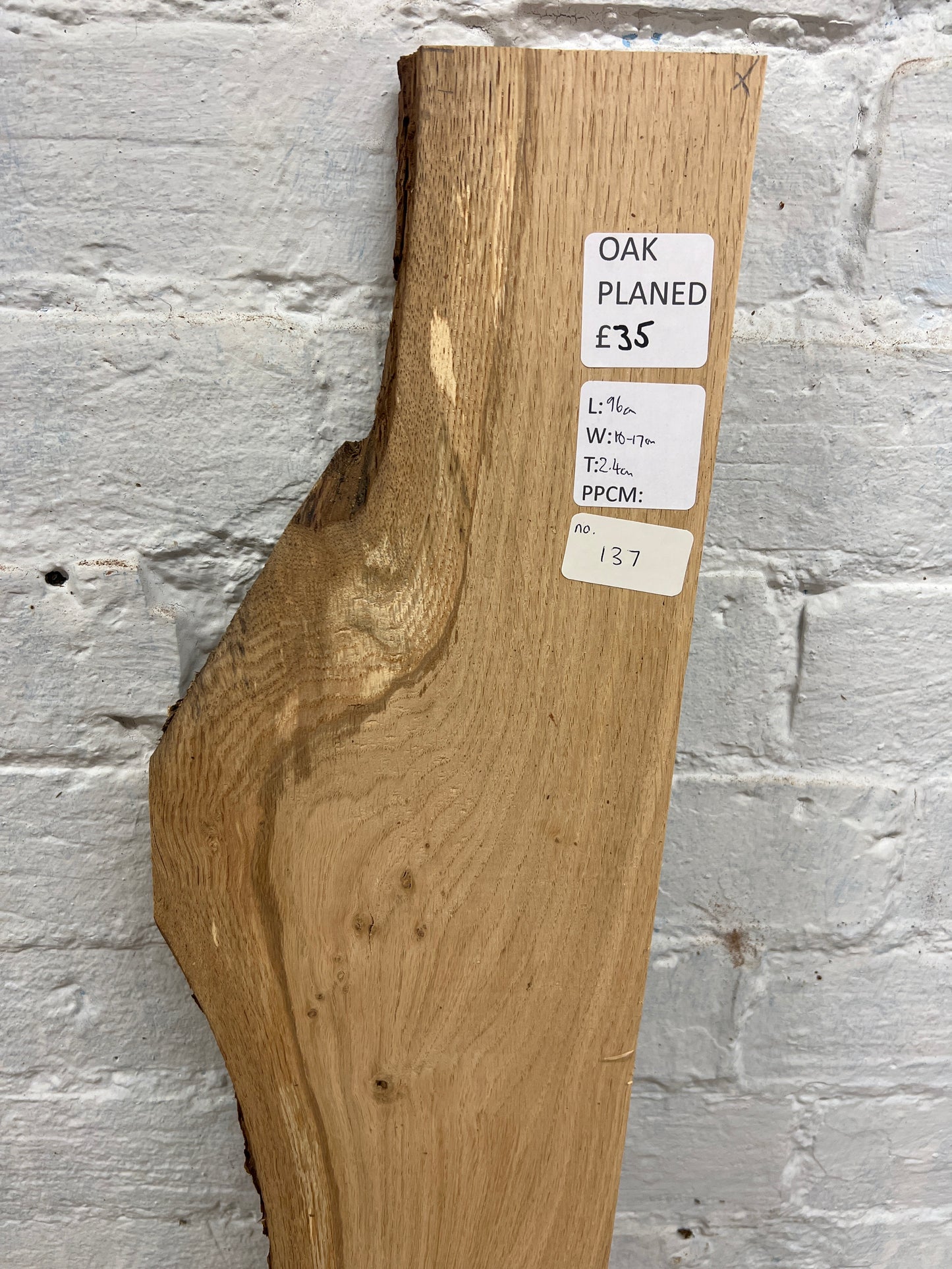 Oak No 137 - 960x100-170x24mm Planed