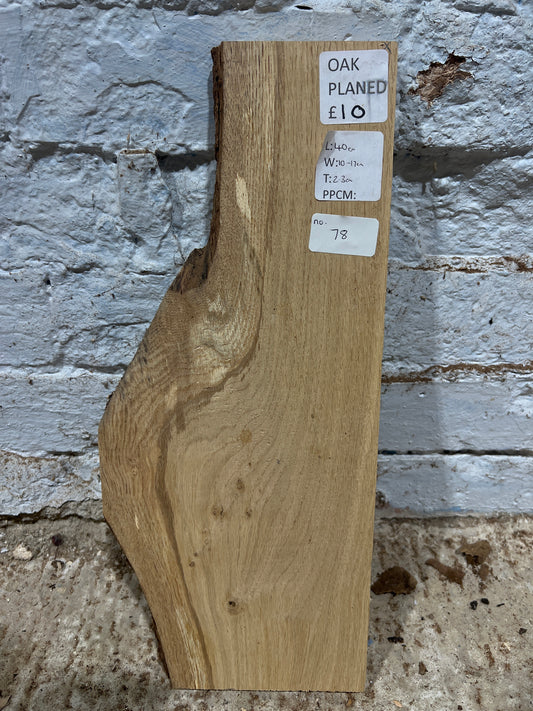 Oak No 78 - 400x100-170x23mm Planed