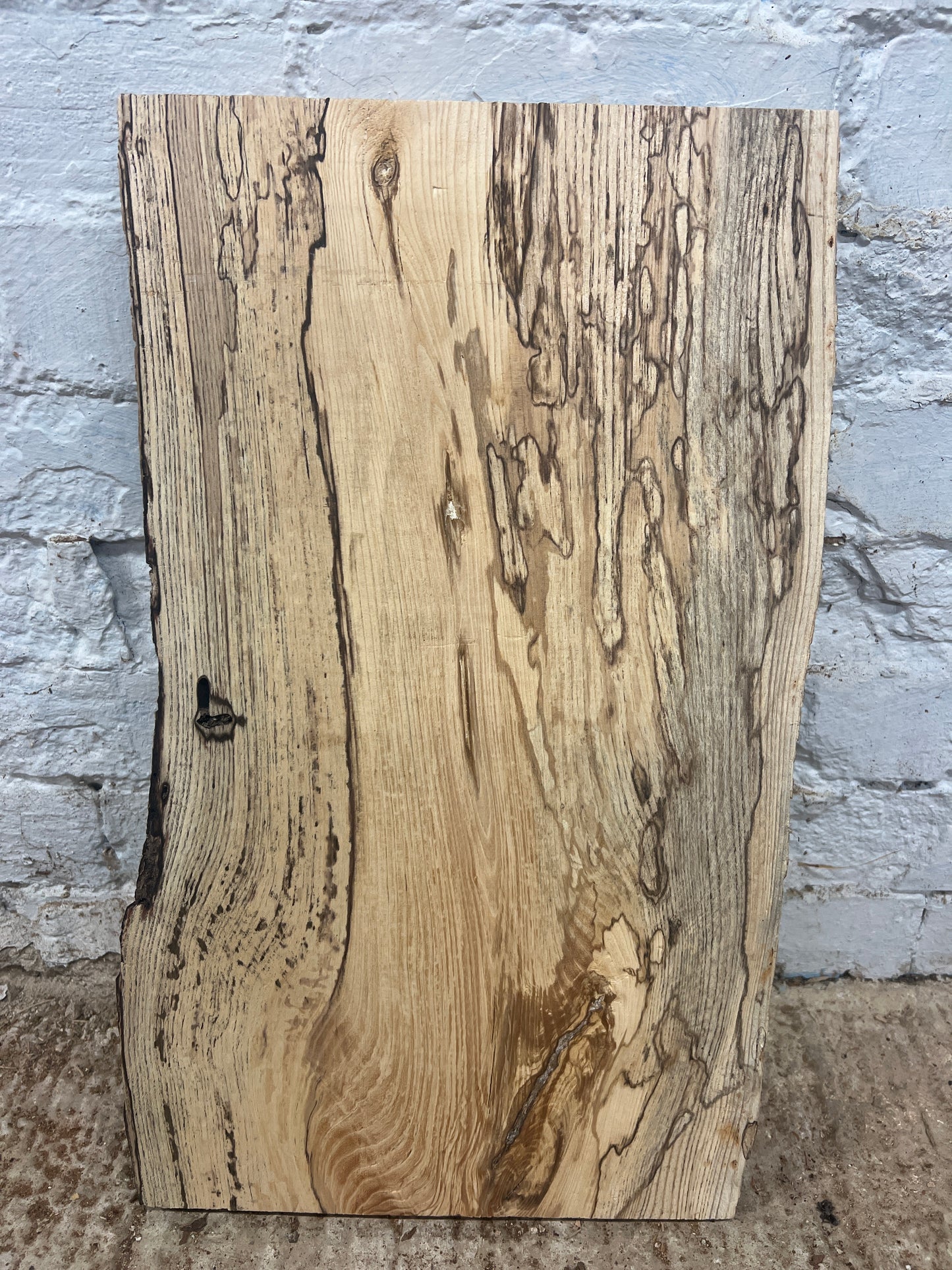Spalted Ash No 78 - 542x300-330x30mm Planed