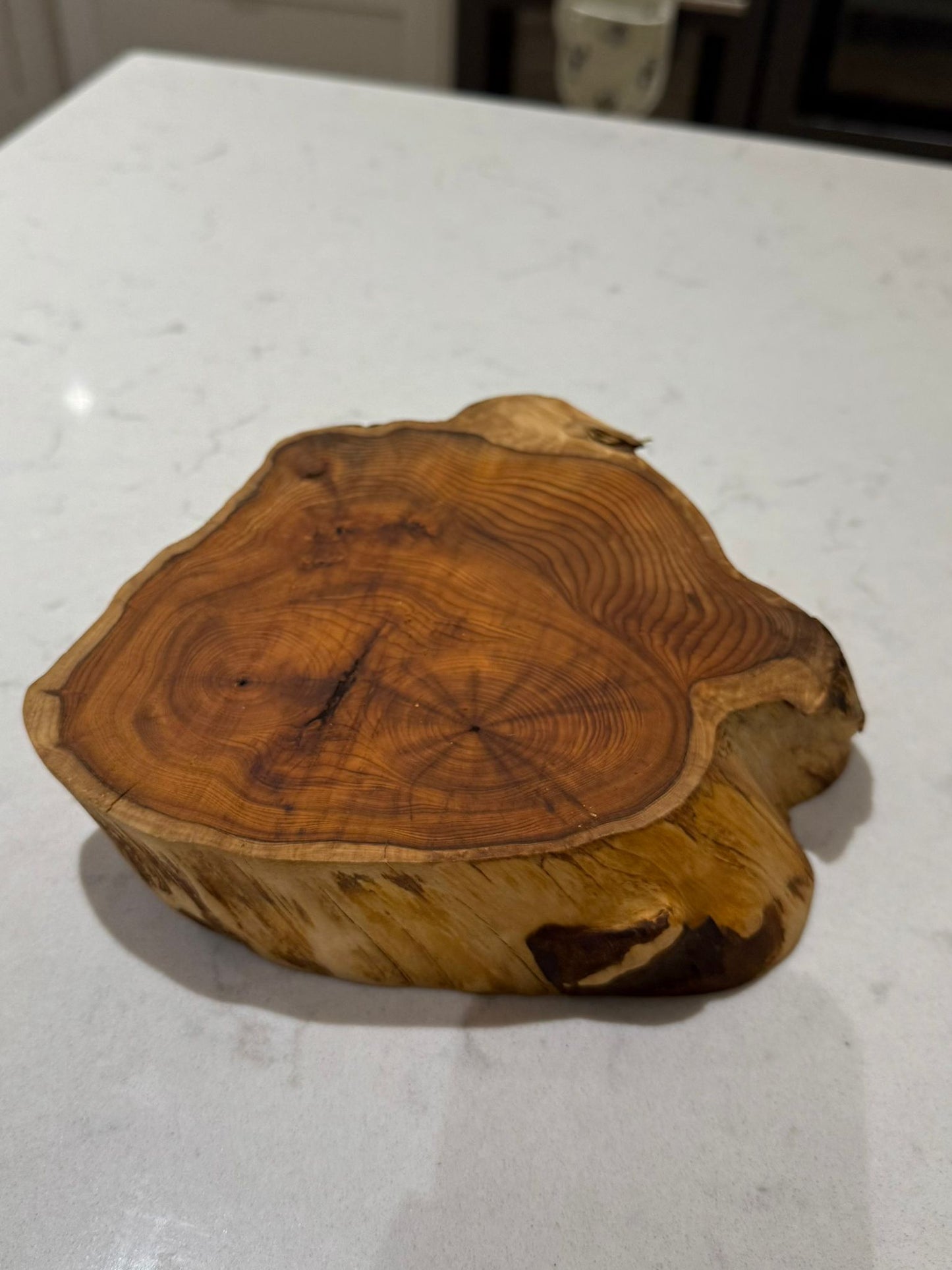 Solid English Yew Hand Made Kitchen table centrepiece Board Natural live edges